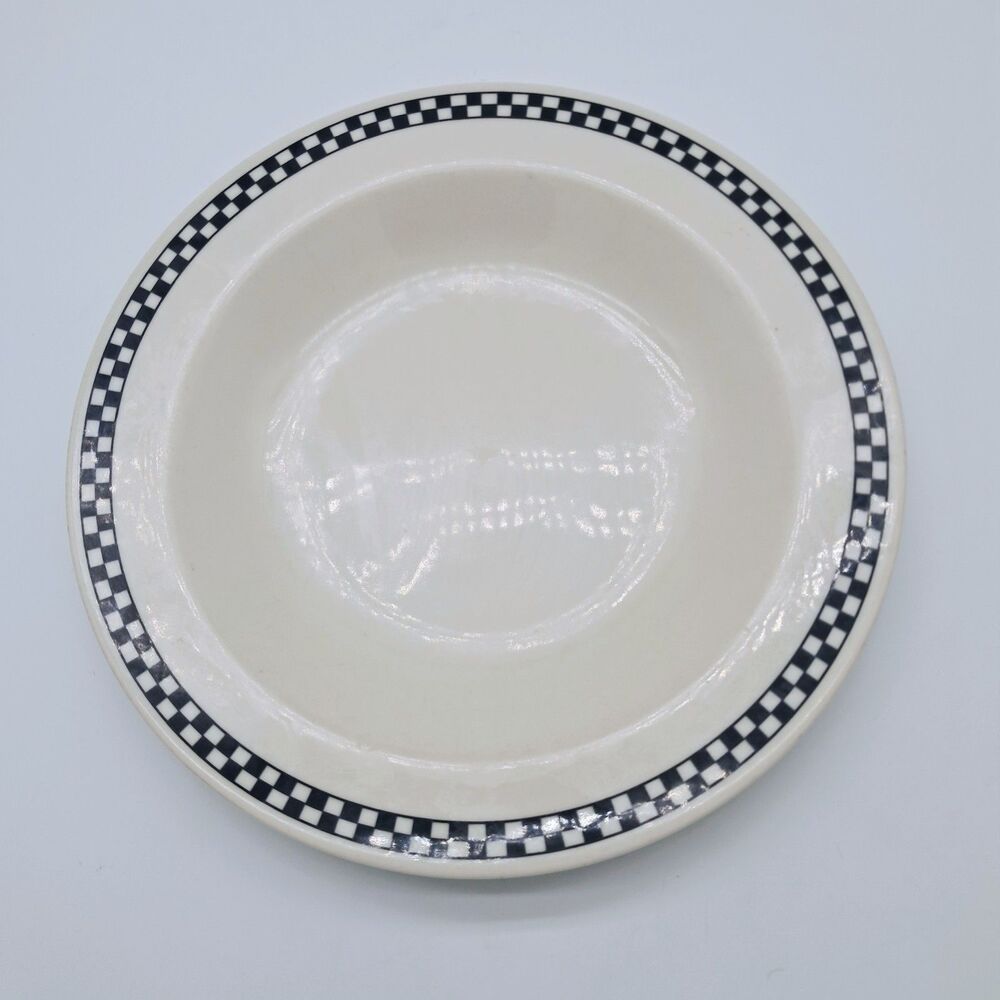 Homer Laughlin Pasta Bowl 12" Checkers Black Restaurant Ware